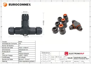 Empalmador Estanco T 3 Contactos — imagen 2