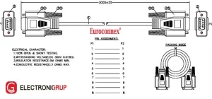 PARALELO DB9M-DB9H, 9C+1, 10m — imagen 2