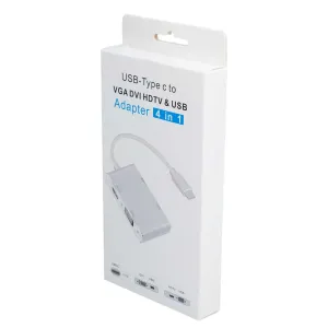 USB-C 3.1 a HDMI+VGA+DVI+USB 3.0, 15cm — imagen 4
