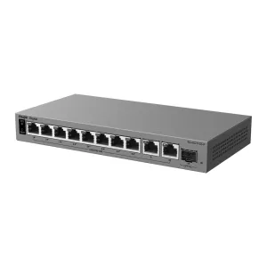 Ruijie Reyee L2 Switch - 10 puertos Gigabit RJ45 y 1 ranura SFP - 8 puertos con inyección PoE+ (Presupuesto 120W) - Suministro PoE continuo y Watchdog inteligente - Protección sobretensiones de hasta 6 kV — imagen 1