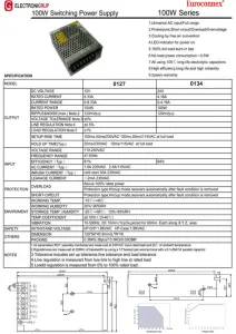 Fuente Aliment. Ind. 12V 100W 8.33A — imagen 2