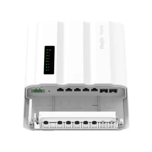 Ruijie Reyee L2 PoE Switch - 5 puertos Gigabit RJ45 y 2 ranuras SFP - 4 salidas PoE+ - Entrada de alimentación dual: DC 12V y PoE In - IP65 con soporte ERPS - Proteccion sobretensiones hasta 8 kV — imagen 3