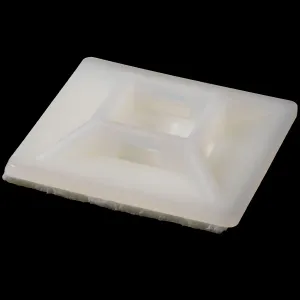 Base adhesiva y/o tornillo para bridas, 28x28mm, Natural — imagen 1