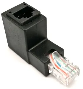 Adaptador RJ45 Macho-Hembra, 90º — imagen 1