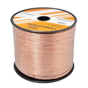 Cable de Altavoz Paralelo Transparente 2x1.50mm² 100m - OFC — imagen 1
