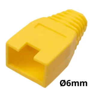 Capuchón protector para conector RJ45 para cable de Ø6mm, Amarillo — imagen 1
