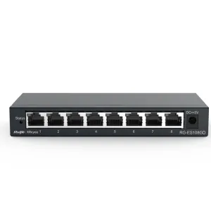 Reyee Switch Sobremesa - Carcasa Metal - 8 puertos RJ45 - Velocidad 10/100/1000 Mbps — imagen 2
