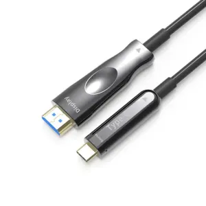 USB-C a HDMI 2.0 de fibra óptica 4K@60Hz, 20m — imagen 1