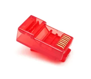 UTP Cat. 6 RJ45, SIN GUIAS, Rojo — imagen 1