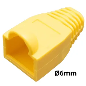 Capuchón protector para conector RJ45 para cable de Ø6mm con burbuja, Amarillo — imagen 1