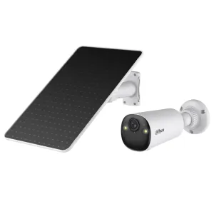 Tubular IP H265 4M Iluminación Dual LED20m/IR15m 2.1mm IP66 PIR MIC/Altavoz WiFi AI con batería + Panel Solar — imagen 1