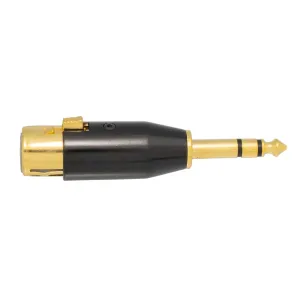 3P. MICRO HEMBRA a 6,4 ESTEREO MACHO, DORADO — imagen 1