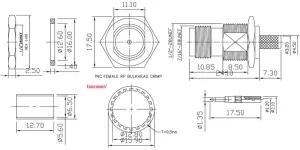 R/P, LMR200/RG58, TNC HEMBRA CRIMPAR — imagen 2