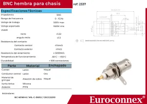 BNC HEMBRA CHASIS, ROSCA LARGA — imagen 2