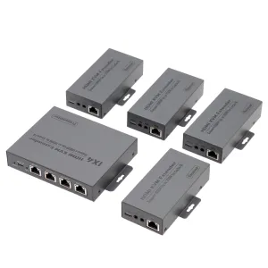 Extensor Splitter 1x4 1080p con KVM | Loop Back | IR | 200m — imagen 1
