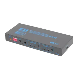 Matriz 4x2 4K@60Hz EDID + AUDIO 3.5mm Jack HDCP2.2 — imagen 1