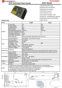 Fuente Aliment. Ind. 12V 60W 5A — imagen 2