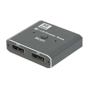 Switch DisplayPort Bidireccional 1x2 (no Splitter) / 2x1 4K@60Hz — imagen 1