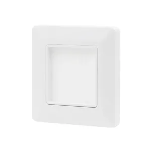 Carátula frontal con cepillo para caja de superficie 80x80mm | No incluye caja de superficie — imagen 2