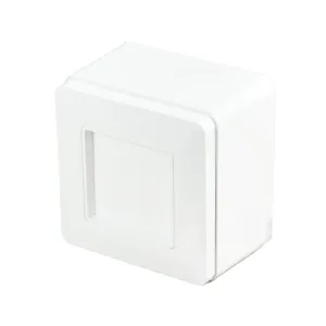 Carátula frontal con cepillo para caja de superficie 80x80mm | No incluye caja de superficie — imagen 5