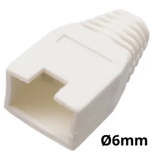 Capuchón protector para conector RJ45 para cable de Ø6mm, Blanco — imagen 1