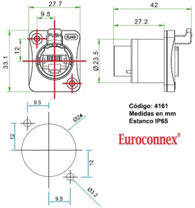 Adaptador RJ45 Hembra-Hembra Estanco — imagen 2