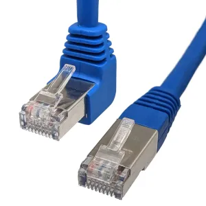 Cat.6 FTP RJ45 Macho-Macho, 0.3m Acodado, Azul — imagen 1