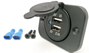 Base de alimentacion para panel 2 x USB-A  [5V/1A y 5V/2.1A] — imagen 1