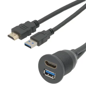 Base de Montaje Multifuncional con HDMI 2.0 y USB 3.0: Conectividad Avanzada para Chasis y Paneles con Protección Anti Polvo — imagen 1
