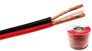 Cable de Altavoz Paralelo Bicolor Rojo/Negro 2x2.00mm² CCA, Rollo de 100m — imagen 1