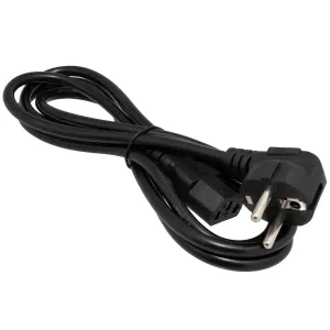 Cable de Alimentación Schuko Macho a IEC C13, Color Negro, 5 Metros — imagen 3