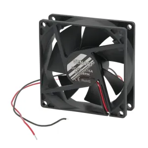 Ventilador de plastico 80X80X25mm [12V/0.17A], Cojinete de manguito — imagen 1