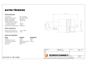 UHF Macho para Roscar RG-58, PTFE — imagen 2