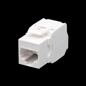 RJ45 UTP Keystone Cat.6 Blanco sin herramientas, 180 grados — imagen 1