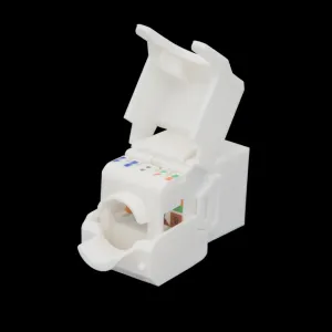RJ45 UTP Keystone Cat.6 Blanco sin herramientas, 180 grados — imagen 2