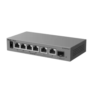 Ruijie Reyee L2 PoE Switch - 6 puertos Gigabit y 1 SFP - 4 puertos PoE+ con total de 54W - PoE Watchdog y suministro ininterrumpido - Gestión gratuita desde Ruijie Cloud y App - Protección contra sobretensiones de 6 kV — imagen 1