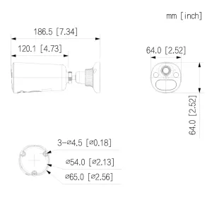 Tubular IP H265 4M Iluminación Dual LED20m/IR15m 2.1mm IP66 PIR MIC/Altavoz WiFi AI color negro con batería + Panel Solar — imagen 3