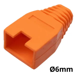 Capuchón protector para conector RJ45 para cable de Ø6mm, Naranja — imagen 1