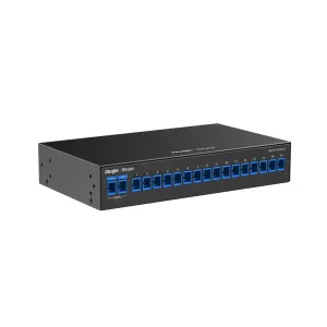 Reyee Splitter Óptico Pasivo - Longitud de onda 1260nm a 1650nm - Compatible con solución e-Lighten Reyee - 2 x Conectores SC uplink - 32 x Conectores SC para ONU´s - Enrackable y montaje en pared — imagen 7