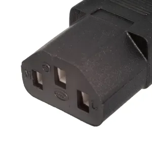Cable de Alimentación Schuko Macho a IEC C13, Color Negro, 5 Metros — imagen 6