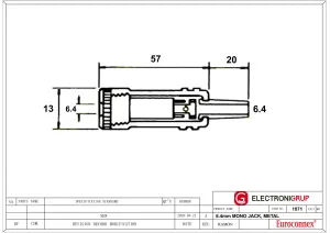 6.4mm HEMBRA AEREA MONO, METAL — imagen 2