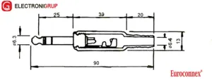 6.35mm ESTEREO MACHO — imagen 2