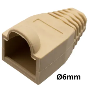 Capuchón protector para conector RJ45 para cable de Ø6mm con burbuja, Beige — imagen 1