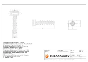 Taco de sujeción para brida, 8.1 x 38.1 mm, Negro — imagen 2