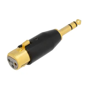 3P. MICRO HEMBRA a 6,4 ESTEREO MACHO, DORADO — imagen 3