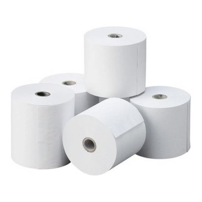 Rollo de papel térmico 80x60x12 mm 60 g, pack de 80 unidades